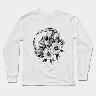 Skullymoon (for light background) Long Sleeve T-Shirt